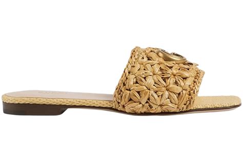 raffia gucci slides|Gucci ursula sandals on sale.